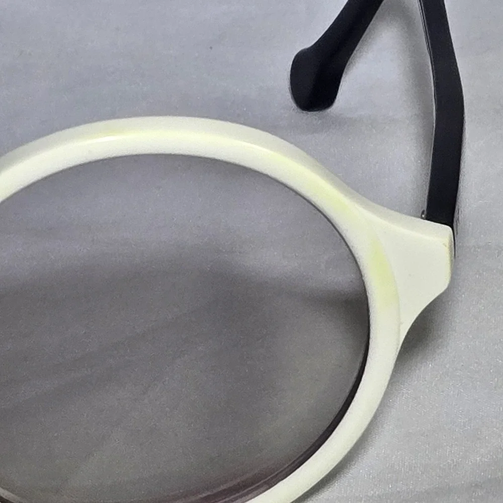Thom Browne TB-1001c-56 Sunglasses White Circular Frames *READ